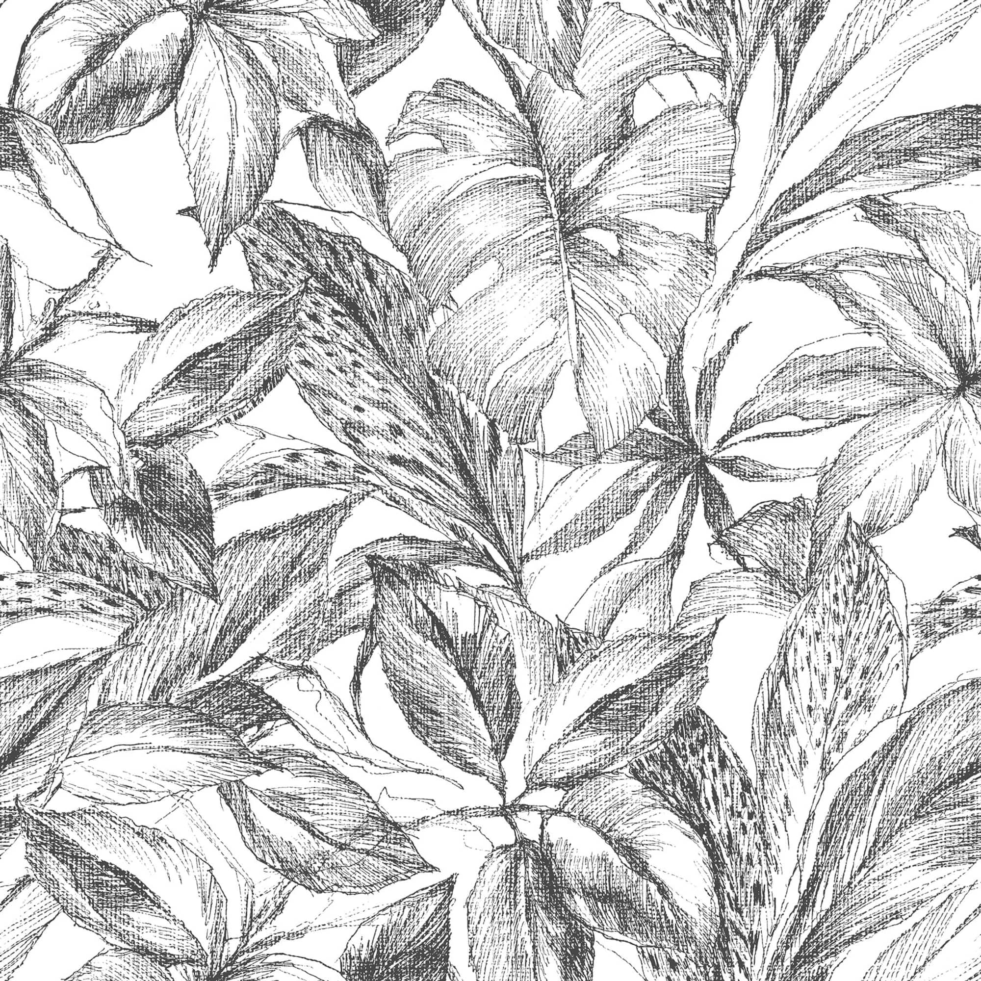 NuWallpaper Black Canopy Peel & Stick Wallpaper
